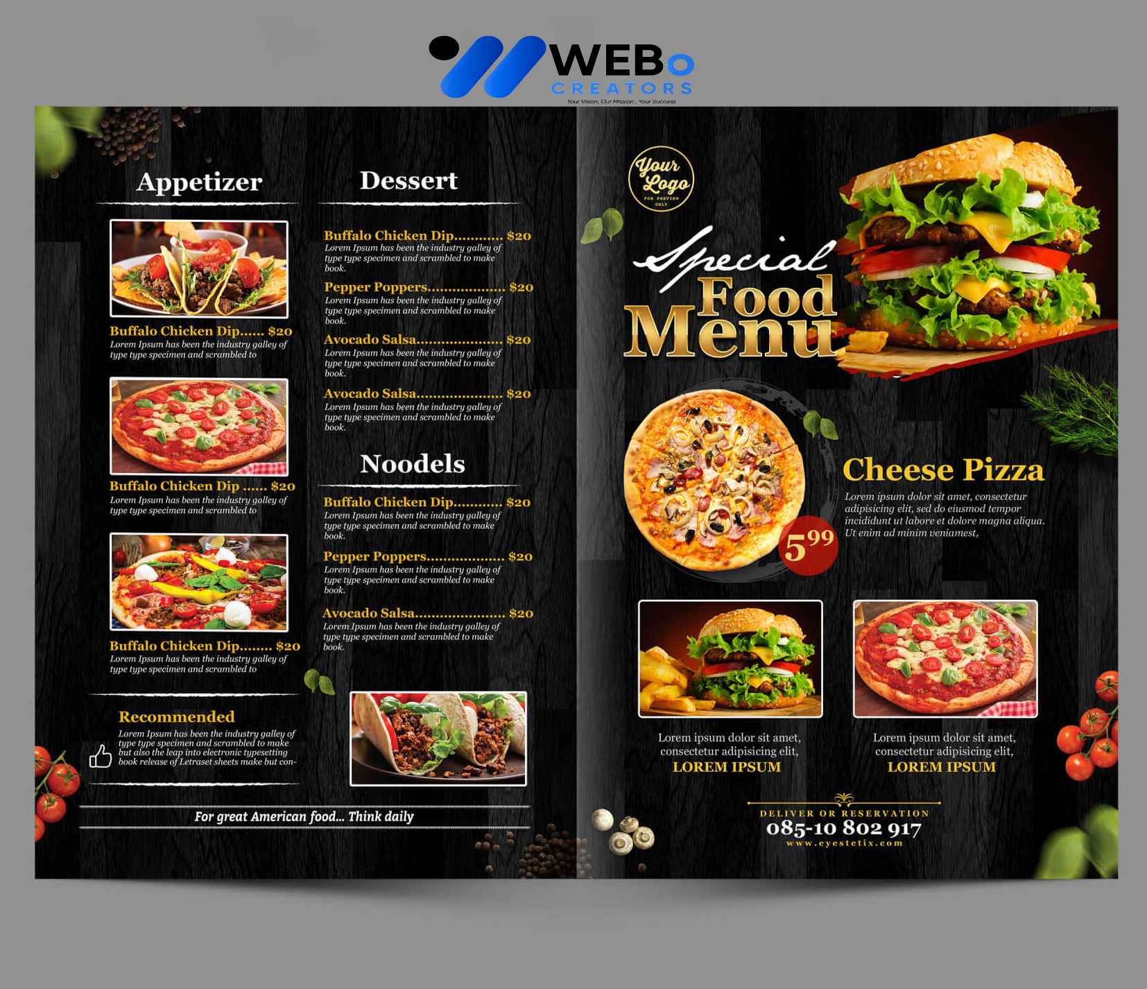 Modern restaurant menu design Manchester, UK 2026 café menu layout food branding design services